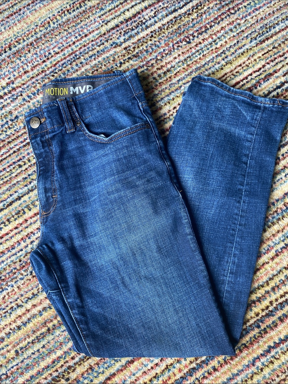 Lee Dark Blue Regular Fit Straight-Leg Jeans 32x30